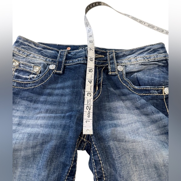 Miss Me Distressed Signature Boot Cut Jeans Size 26 - Picture 6 of 8